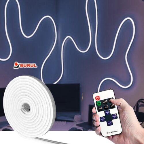 SB-6512 2.5 Metre Beyaz Işık Metre Esnek Neon Led Şerit Işık Dimmer Kumandalı Dekoratif Aydınlatma Seti