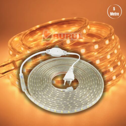 SB-6522 5 Metre Amber Işık Hortum Şerit Led Dış Ortam Aydınlatma 220v Fişli