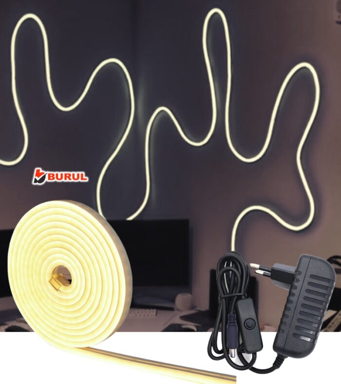SB-6503 5 Metre Gün Işığı Metre Esnek Neon Led Şerit Işık Butonlu Dekoratif Aydınlatma Seti