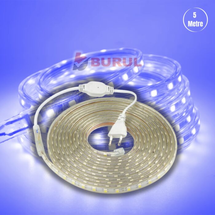SB-6522 5 Metre Mavi Işık Hortum Şerit Led Dış Ortam Aydınlatma 220v Fişli