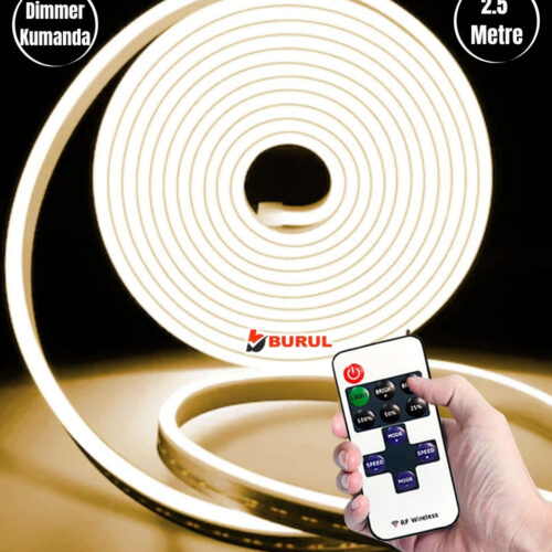 SB-6538 2.5 Metre Gün Işığı Esnek Neon Led Şerit Dimmer Kumandalı Dekoratif Aydınlatma Seti