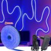 SB-6503 5 Metre Mavi Işık Metre Esnek Neon Led Şerit Işık Butonlu Dekoratif Aydınlatma Seti