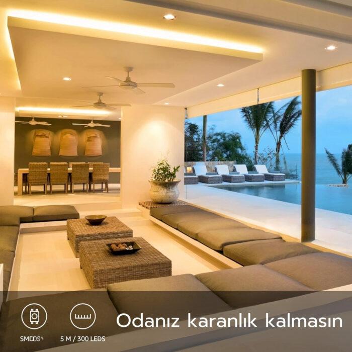SB-6513 5 Metre Dimmer Anahtarlı Gün Işığı Şerit Led Seti - Görsel 3
