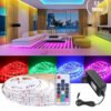 SB-6545 2.5 Metre 20 Renk RF Kumandalı Renk Değiştiren RGB Şerit Led Işık Seti